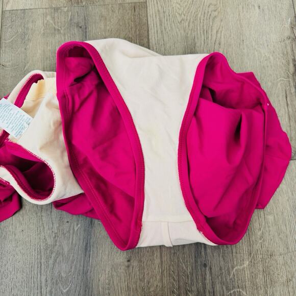 Kona Sol Red One Shoulder Ruffle Strap One Piece Swim Suit Women’s Size S - Picture 4 of 6